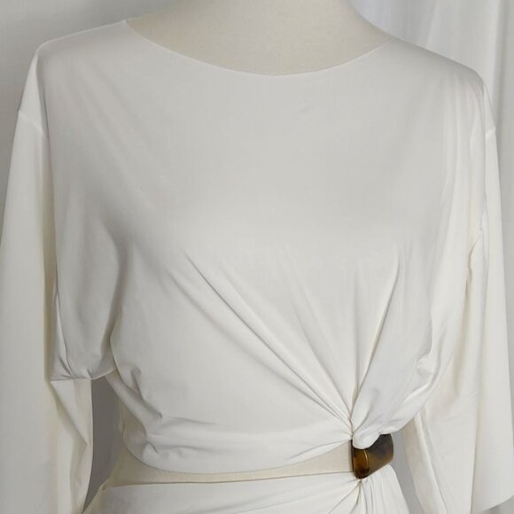 VIX Cover Up L white Solid Zaila Short Cover-up Cut Out Resortwear - Picture 6 of 13